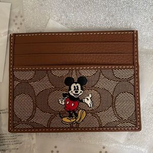 NWT Coach x Disney Mickey Card Case